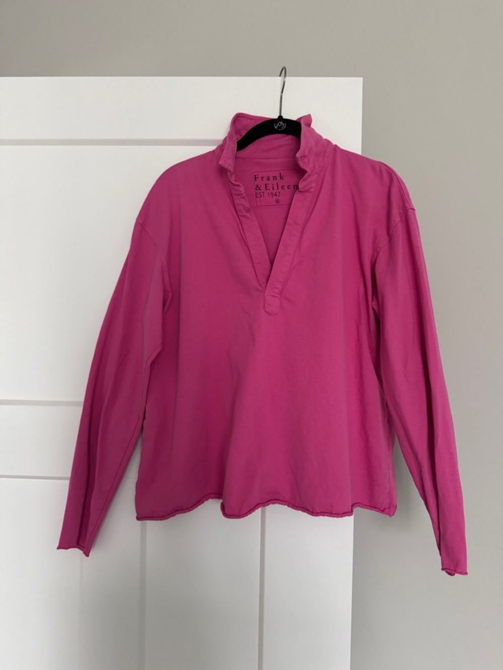Frank & Eileen Fuchsia V-Neck Long Sleeve Patrick Popover Henley